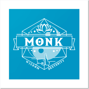 Monk (White) Posters and Art